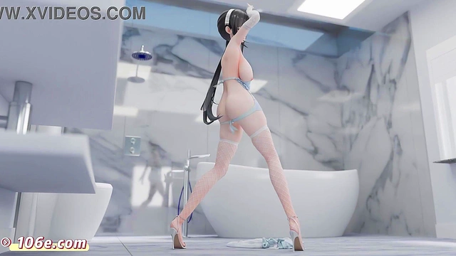 Azur Lane Zhenhai 3D Chinese Comics Vam Nude Dance Tik Tok Style MMD Pure Dance (3D Adult Anime)