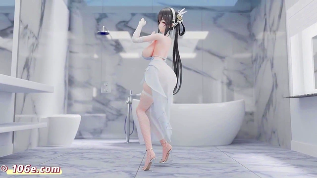 Azur Lane Zhenhai 3D Chinese Comics Vam Nude Dance Tik Tok Style MMD Pure Dance (3D Adult Anime)