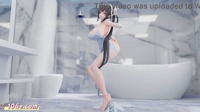 Azur Lane Zhenhai 3D Chinese Comics Vam Nude Dance Tik Tok Style MMD Pure Dance (3D Adult Anime)