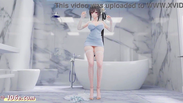 Azur Lane Zhenhai 3D Chinese Comics Vam Nude Dance Tik Tok Style MMD Pure Dance (3D Adult Anime)