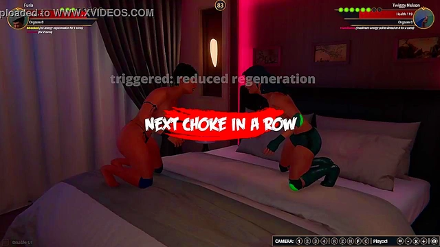 Furia VS Twiggy Nelson (Naked Fighter 3d)