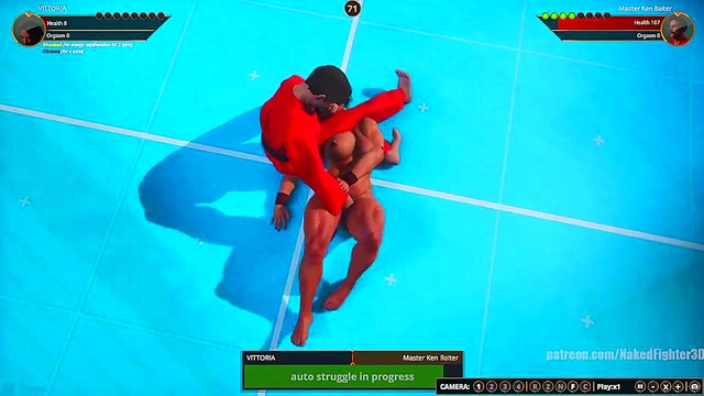 VITTORIA VS Master Ken Baiter (Naked Fighter 3D)