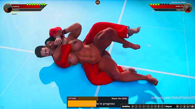 VITTORIA VS Master Ken Baiter (Naked Fighter 3D)