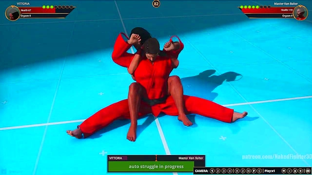 VITTORIA VS Master Ken Baiter (Naked Fighter 3D)