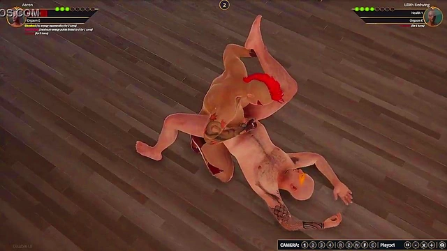 Aaron VS Lillith Redwing (Naked Fighter 3D)