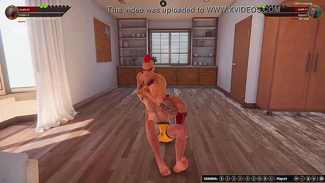 Aaron VS Lillith Redwing (Naked Fighter 3D)