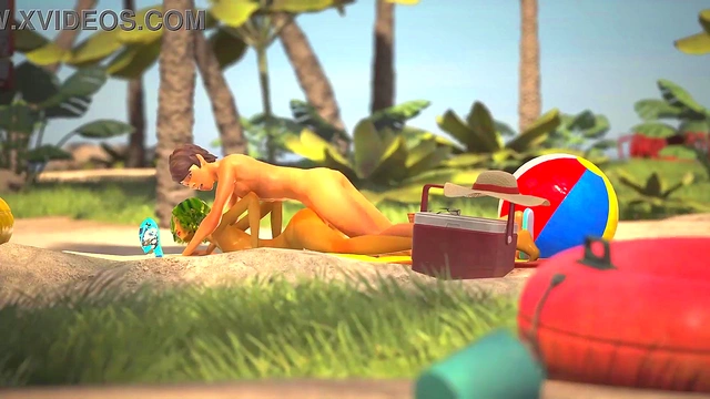 3DGSPOT - Oily Babe Gets Her Pussy Pounded At The Beach! 3D ANIMATION!