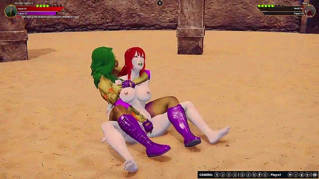 Jennifer Walters VS Neri (Naked Fighter 3D)