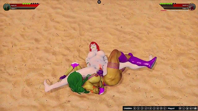 Jennifer Walters VS Neri (Naked Fighter 3D)