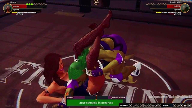 Helena VS Jennifer Walters (Naked Fighter 3D)