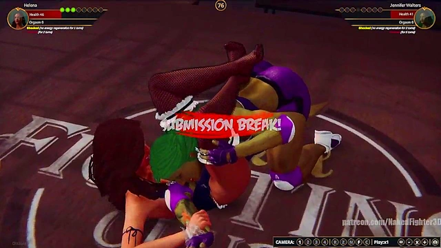 Helena VS Jennifer Walters (Naked Fighter 3D)