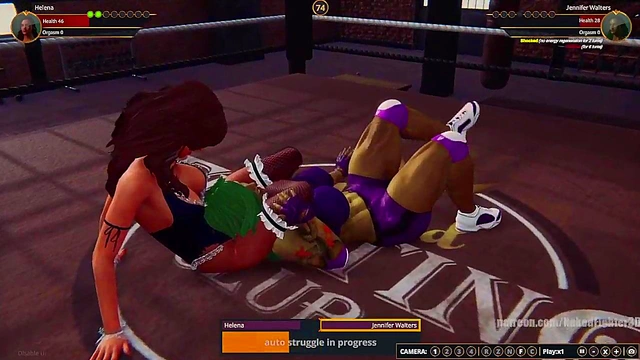 Helena VS Jennifer Walters (Naked Fighter 3D)