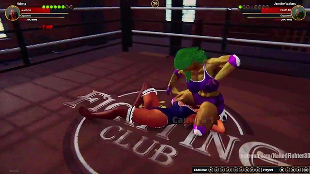Helena VS Jennifer Walters (Naked Fighter 3D)