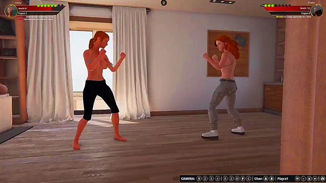Ginny vs. Chelci (Naked Fighter 3D)