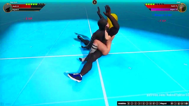Rex Sum VS cbell (Naked Fighter 3D)
