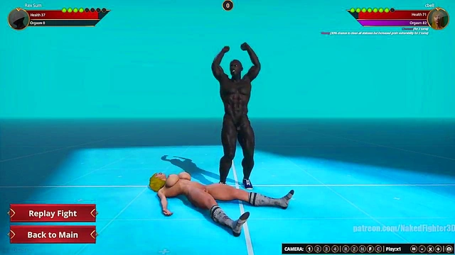 Rex Sum VS cbell (Naked Fighter 3D)