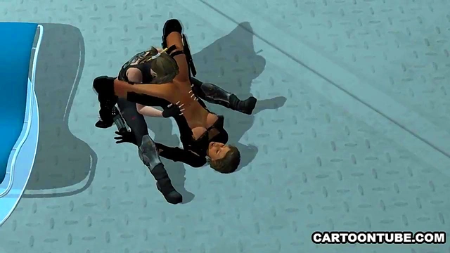 Foxy 3D cartoon lesbian vixen gets licked and scissored