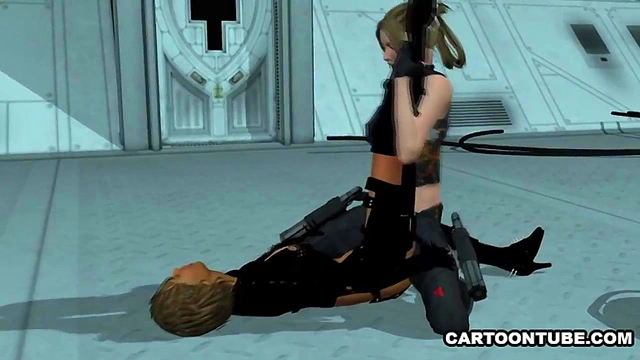 Foxy 3D cartoon lesbian vixen gets licked and scissored