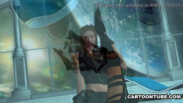 Foxy 3D cartoon lesbian vixen gets licked and scissored