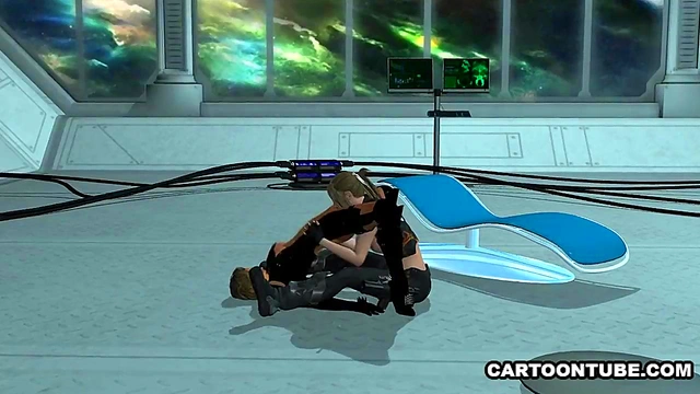 Foxy 3D cartoon lesbian vixen gets licked and scissored