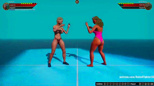 Nezakah VS Bambi Bimbo (Naked Fighter 3D)