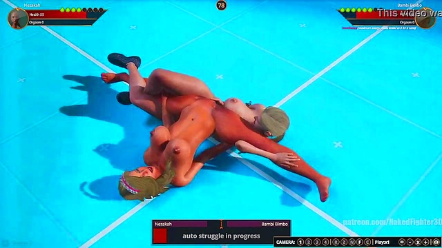 Nezakah VS Bambi Bimbo (Naked Fighter 3D)