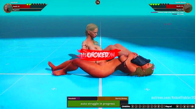 Nezakah VS Bambi Bimbo (Naked Fighter 3D)