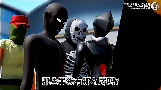 MMD 3D teens gets sin guys around cum right on the face