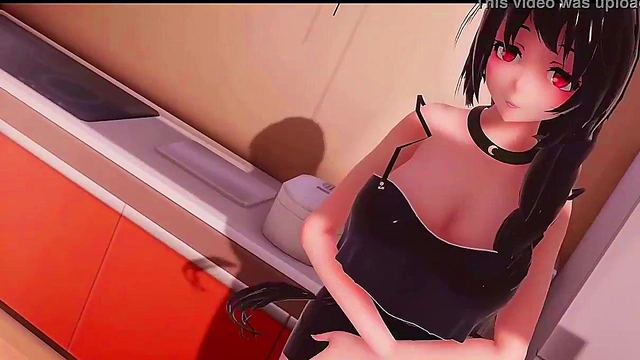 MMD 3D teens gets sin guys around cum right on the face
