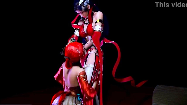 Threesome with two bigboobs princess - 3D Animation 245