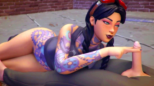 Fortnite 3D Babe Fucked in All Poses
