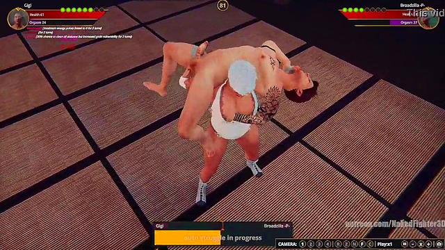 Gigi VS Broadzilla (Naked Fighter 3D)