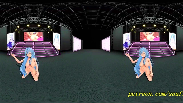 vr180 mmd Lamy Nude dance 3d hololive
