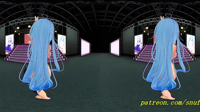 vr180 mmd Lamy Nude dance 3d hololive