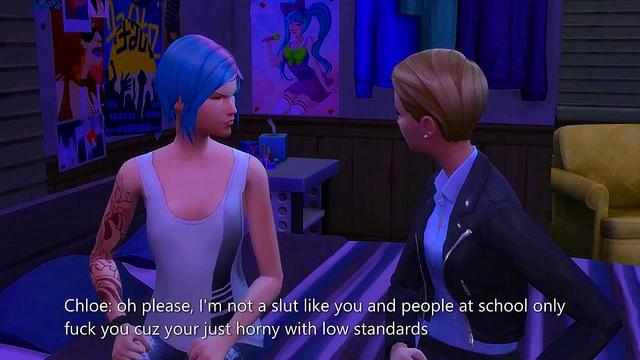 Spoiled Blonde Fucks Emo Girl With A Strap On - sims 4 - 3D animation