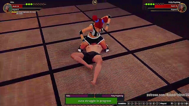 Gigi VS Polly Plaything (Naked Fighter 3D)