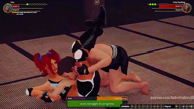 Gigi VS Polly Plaything (Naked Fighter 3D)