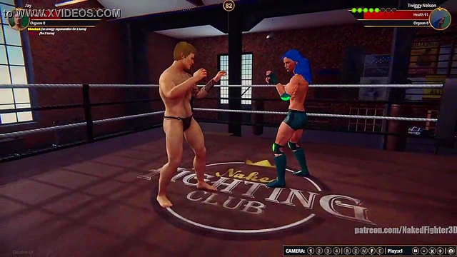 Jay VS Twiggy Nelson (Naked Fighter 3D)