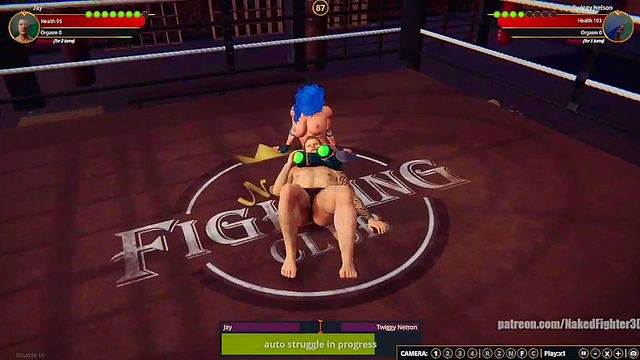 Jay VS Twiggy Nelson (Naked Fighter 3D)