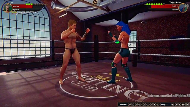 Jay VS Twiggy Nelson (Naked Fighter 3D)