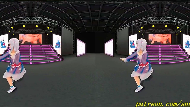 vr180 mmd Gura dance 3d hololive