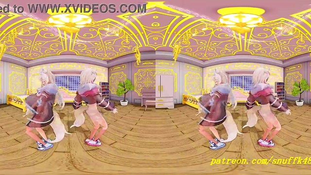 VR180 mmd FuwaMoco Dance 3d hololive Hentai