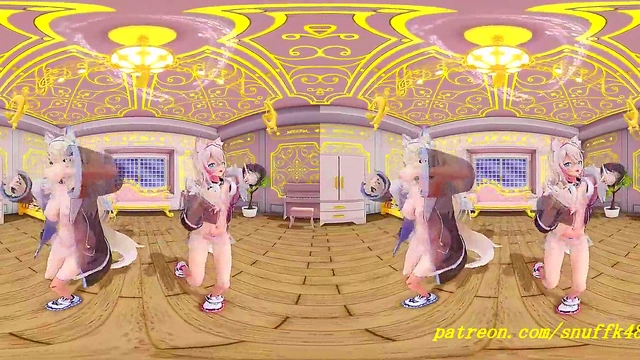 VR180 mmd FuwaMoco Dance 3d hololive Hentai