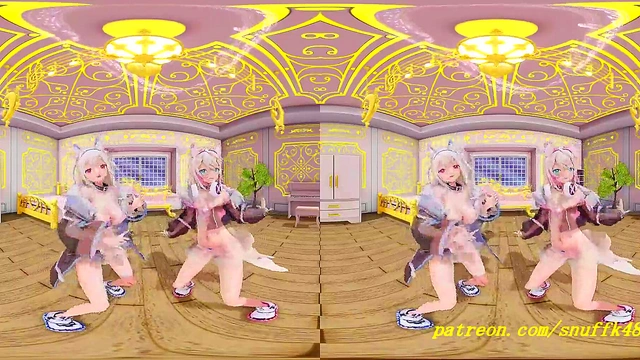VR180 mmd FuwaMoco Dance 3d hololive Hentai
