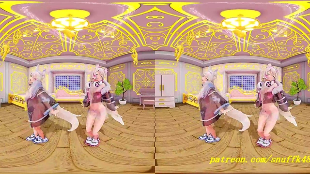 VR180 mmd FuwaMoco Dance 3d hololive Hentai