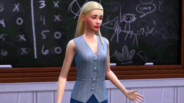 Shy guy fucks hot teacher in the classroom - sims 4 - 3D animation