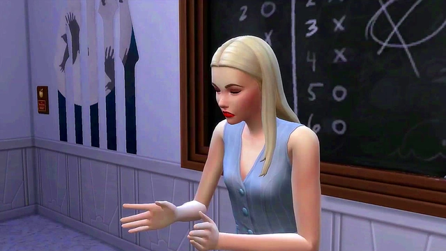 Shy guy fucks hot teacher in the classroom - sims 4 - 3D animation