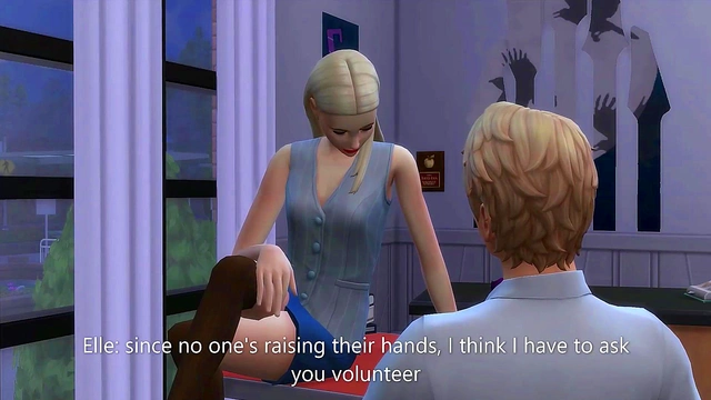 Shy guy fucks hot teacher in the classroom - sims 4 - 3D animation