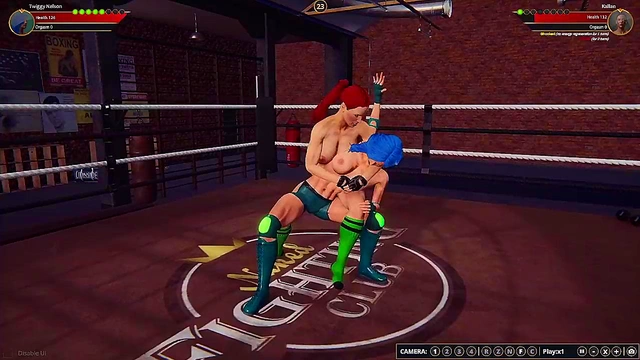 Twiggy Nelson VS Kallan (Naked Fighter 3D)