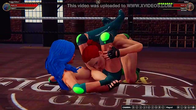 Twiggy Nelson VS Kallan (Naked Fighter 3D)